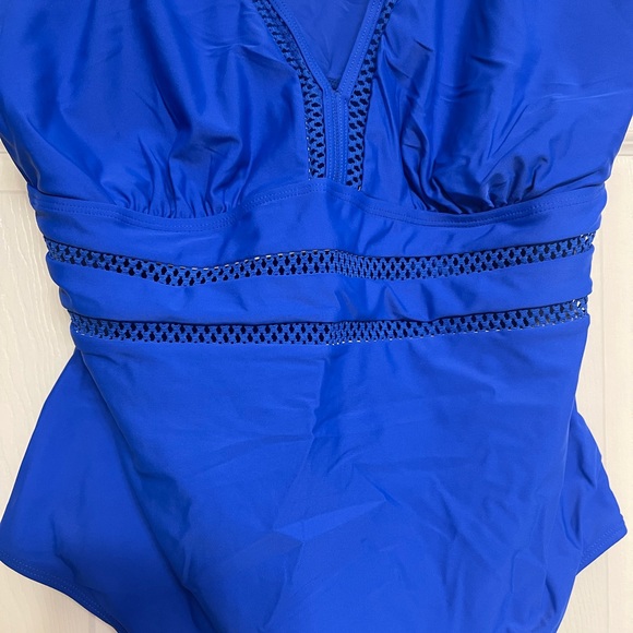 Vibrant Blue One-Piece Swimsuit - Picture 3 of 8